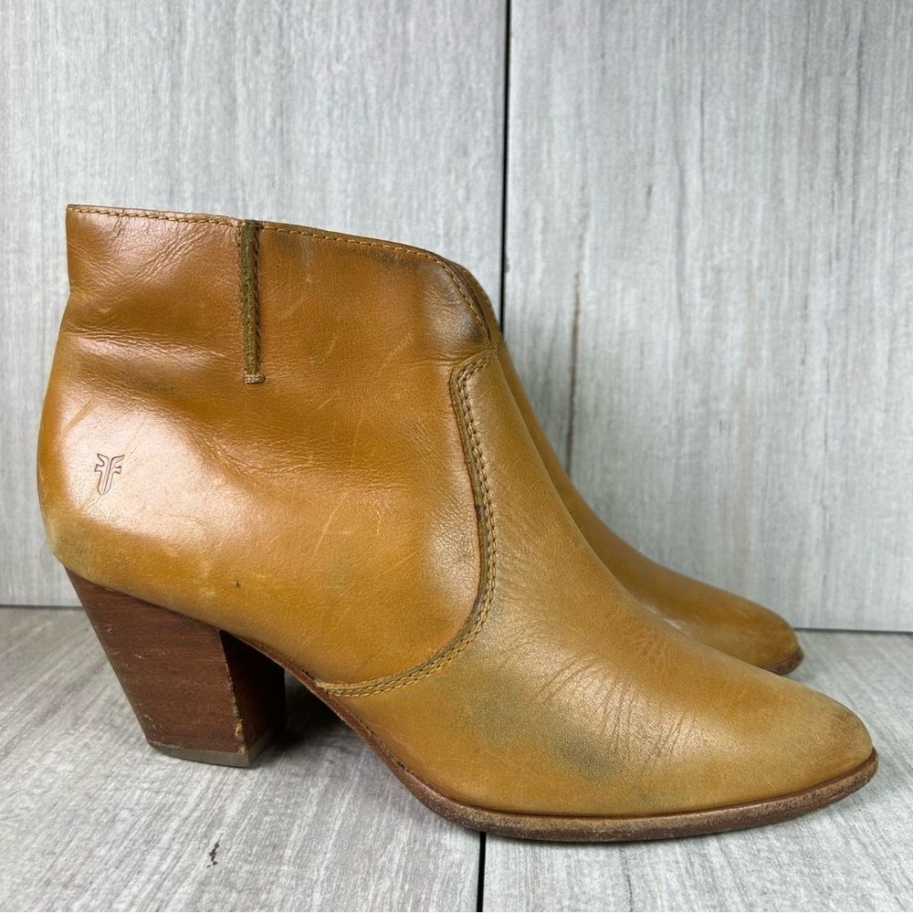 Frye Jennifer Ankle Boots Brown Leather Ankle Bootie Shootie Womens Size 8